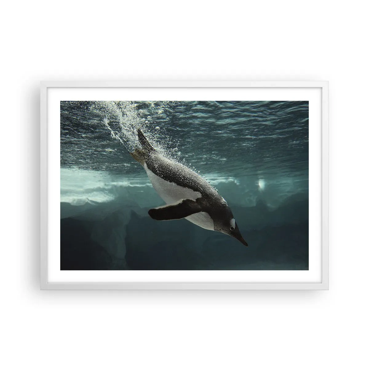 Póster en marco blanco - Bienvenido a mi mundo - 70x50 cm