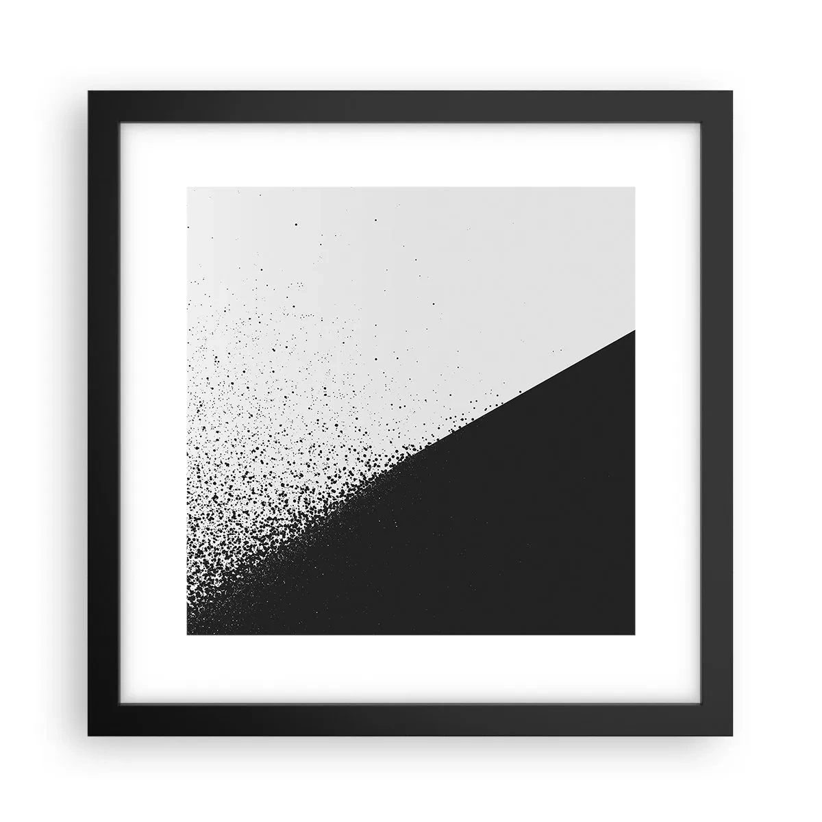 Póster en marco negro - Cada vez más rápido, cada vez más alto - 30x30 cm