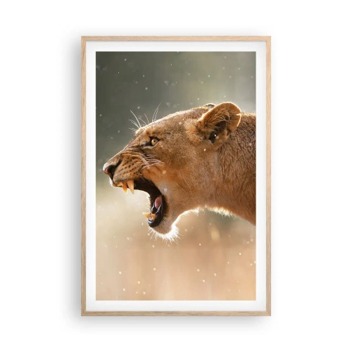 Póster en marco roble claro - Silencio, es mi turno de palabra - 61x91 cm