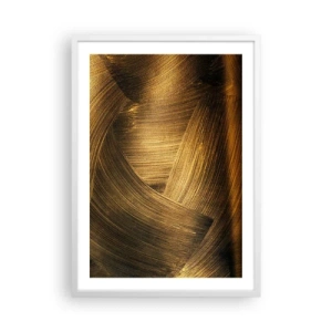 Póster en marco blanco - En un laberinto de oro - 50x70 cm