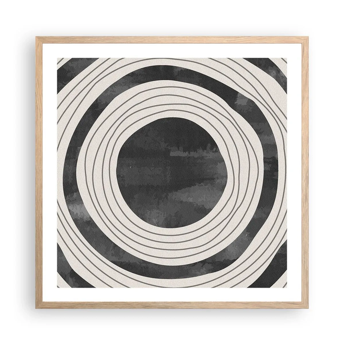 Póster en marco roble claro - En el centro mismo - 60x60 cm