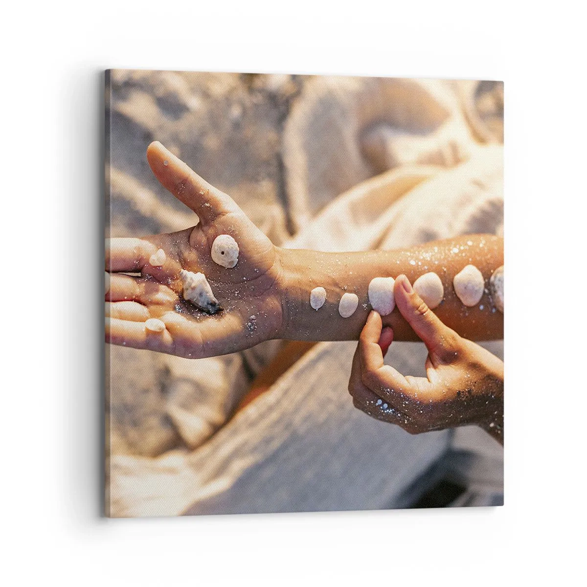 Cuadro sobre lienzo - Impresión de Imagen - La belleza al alcance de la mano - 70x70 cm