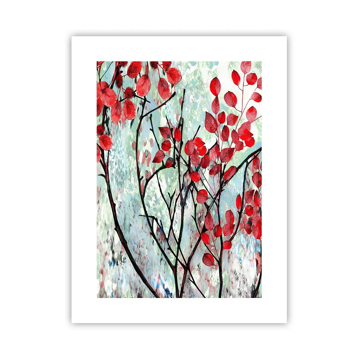 Póster - Un árbol en escarlata - 30x40 cm