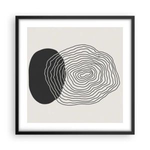Póster en marco negro - Persistencia y vibración - 50x50 cm