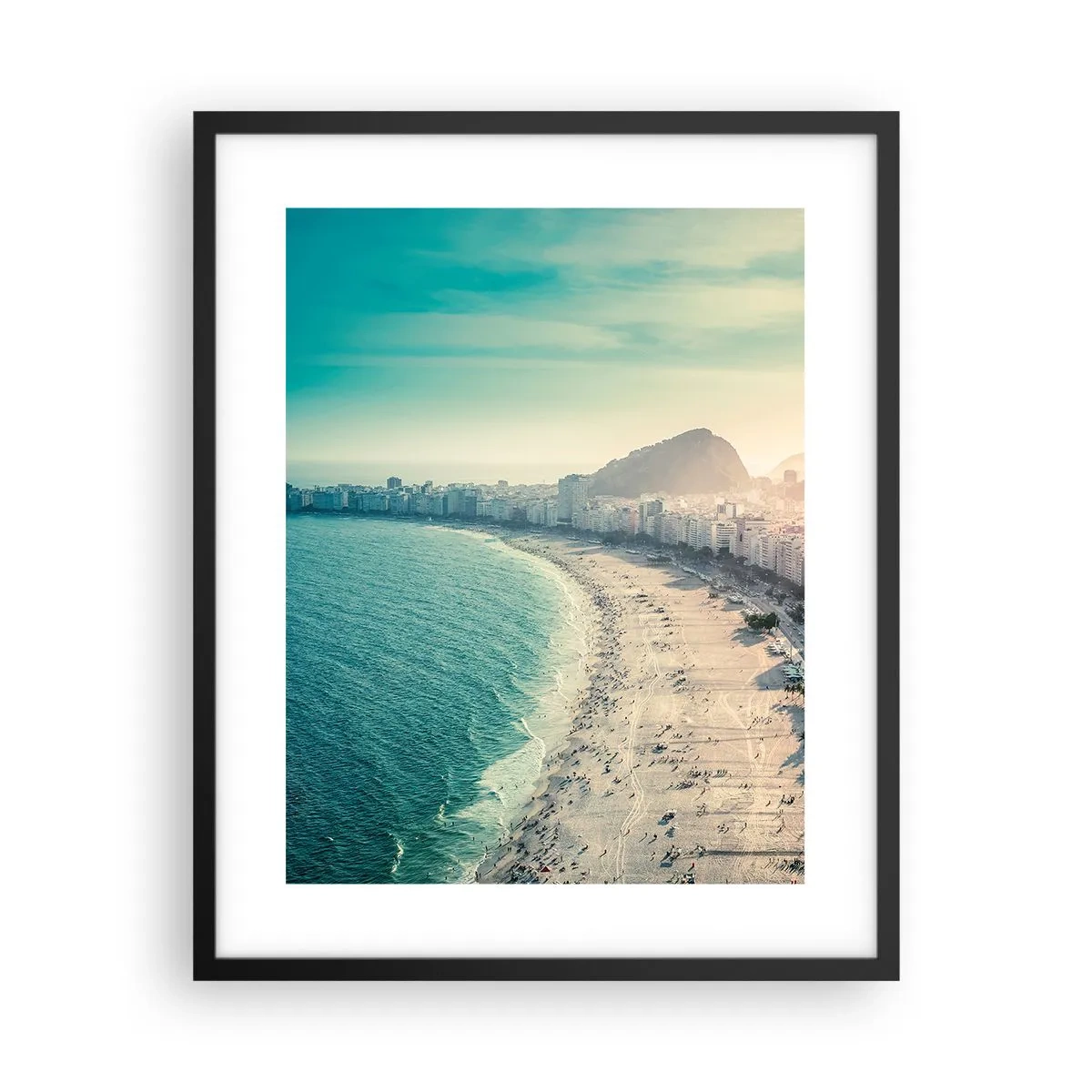 Póster en marco negro - Vacaciones perpetuas en Río - 40x50 cm