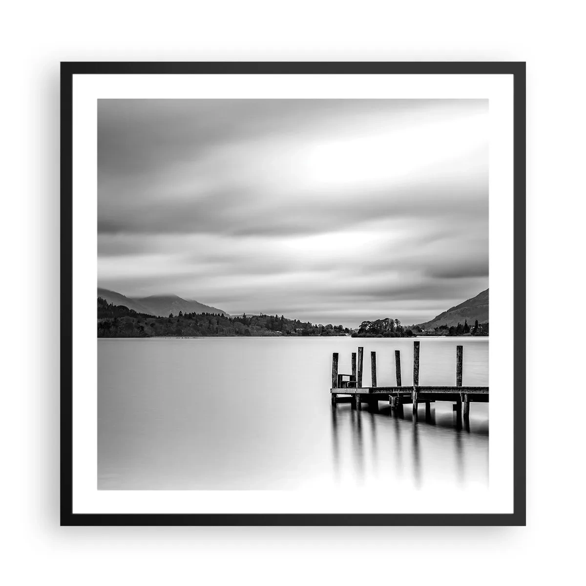Póster en marco negro - Dulzura y la fuerza - 60x60 cm