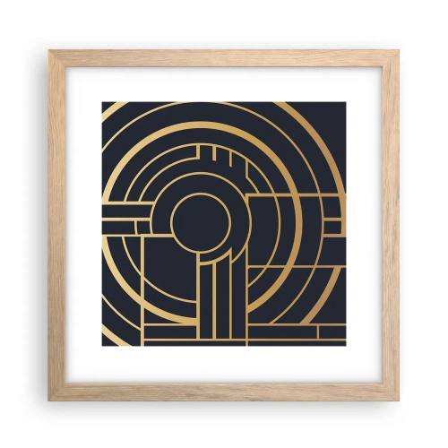 Póster en marco roble claro - Giro de los elementos - 30x30 cm