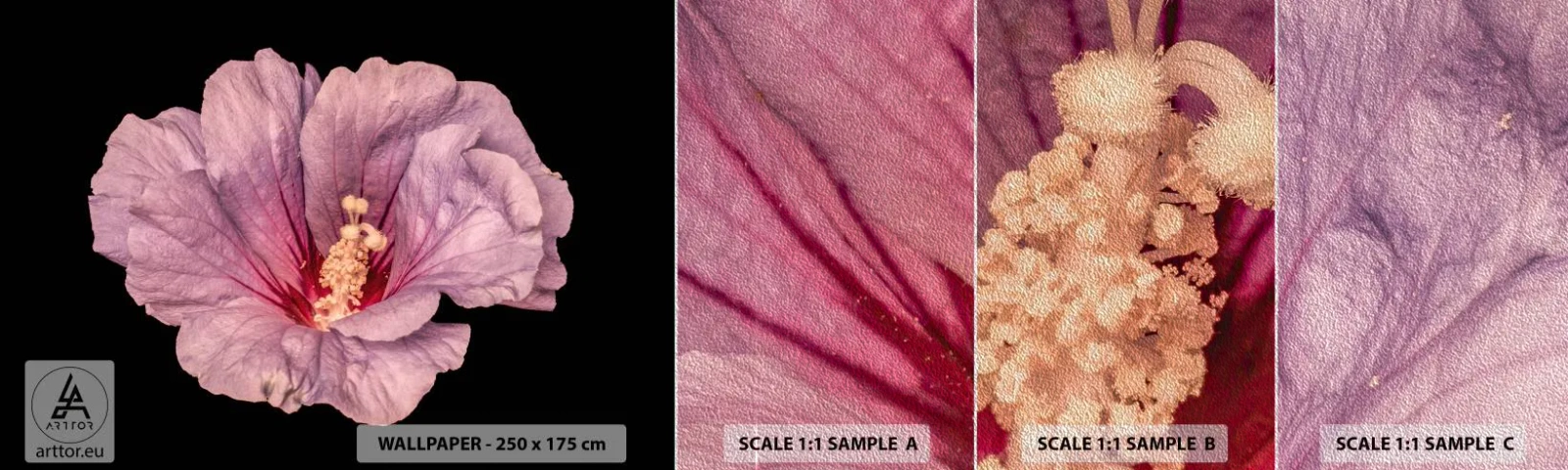 Muestra de fotomural Premium Sand - Directo al corazón - Flor, Pedazo, Gráficos - 100x30 cm