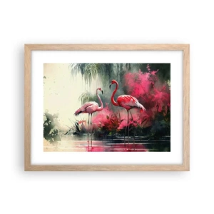 Póster en marco roble claro - Una lección de encanto natural - 40x30 cm