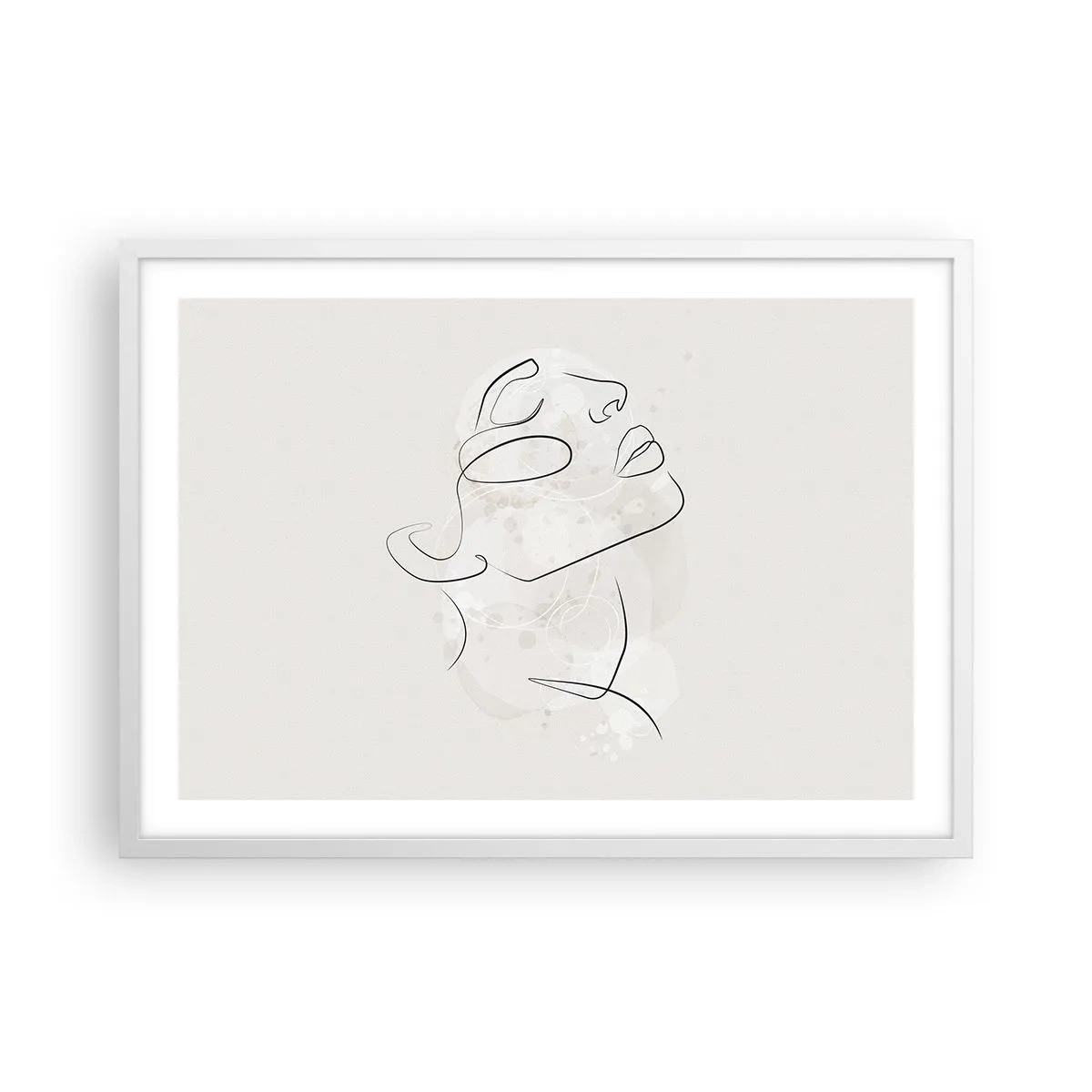 Póster en marco blanco - Contorno de un sueño - 70x50 cm