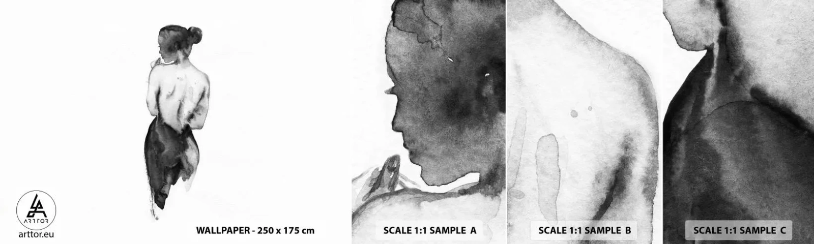Muestra De Fotomural Standard Eco - Sin ella el mundo deja de tener sentido - Mujer, cuerpo de mujer, Gráficos - 100x30 cm