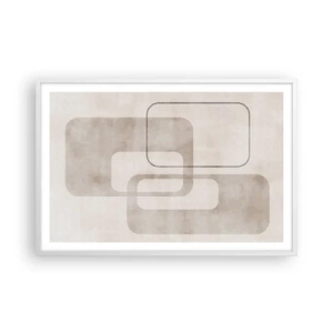 Póster en marco blanco - Fuga geométrica - 91x61 cm