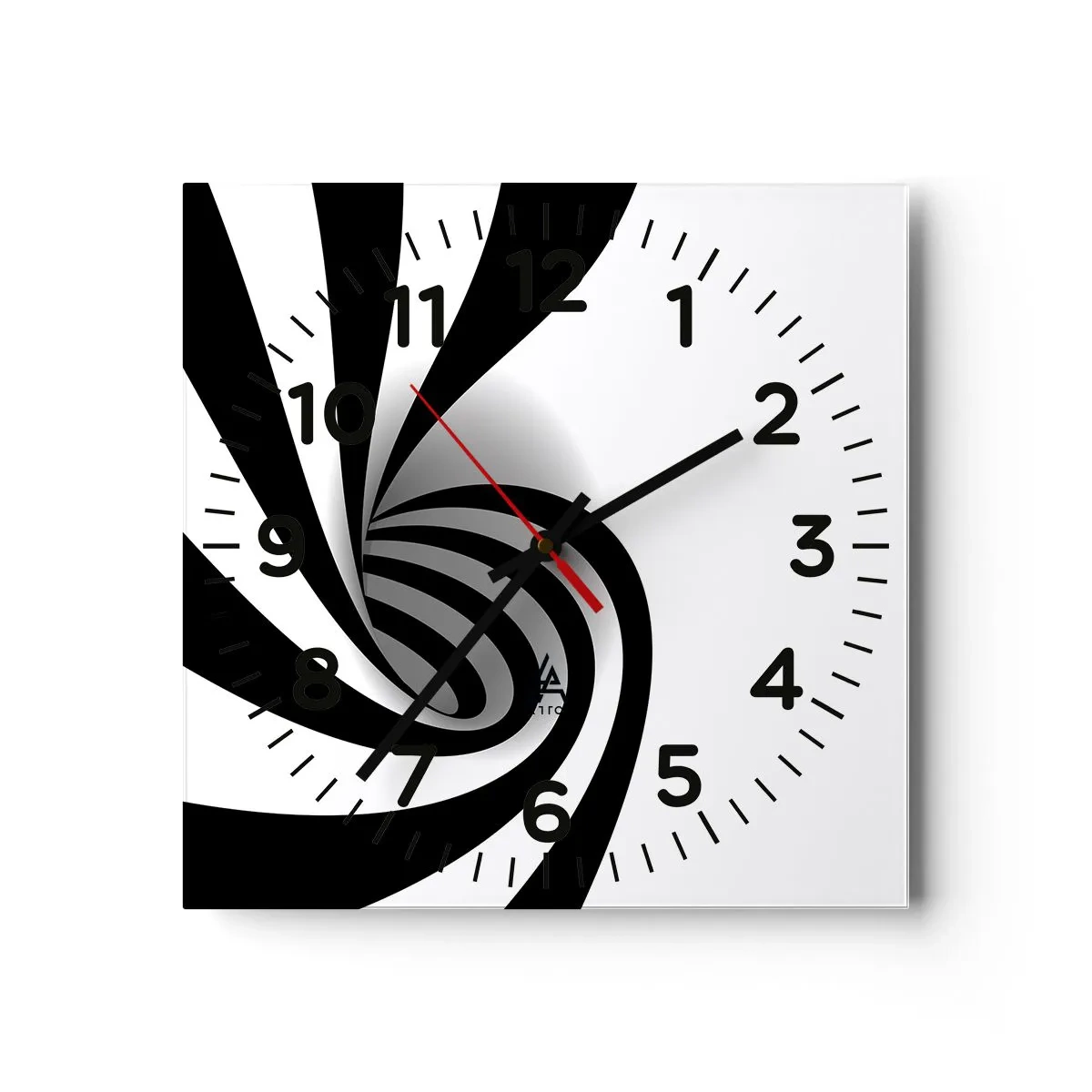 Reloj de pared - Reloj de vidrio - Y sin embargo, gira - 30x30 cm