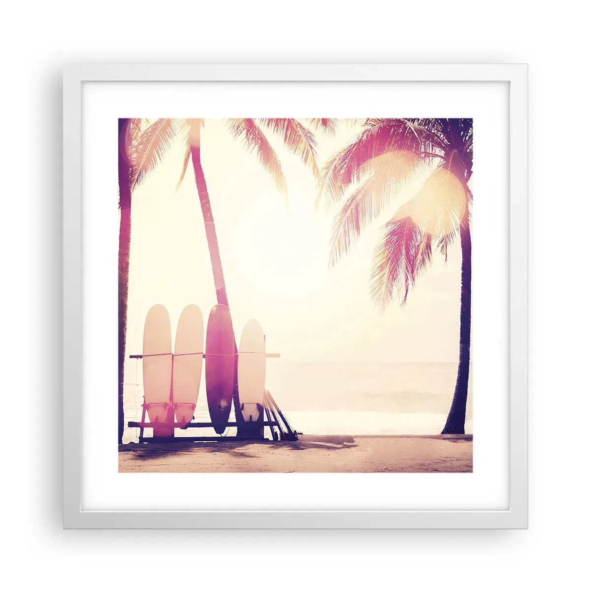 Póster en marco blanco - Va a ser un gran día - 40x40 cm