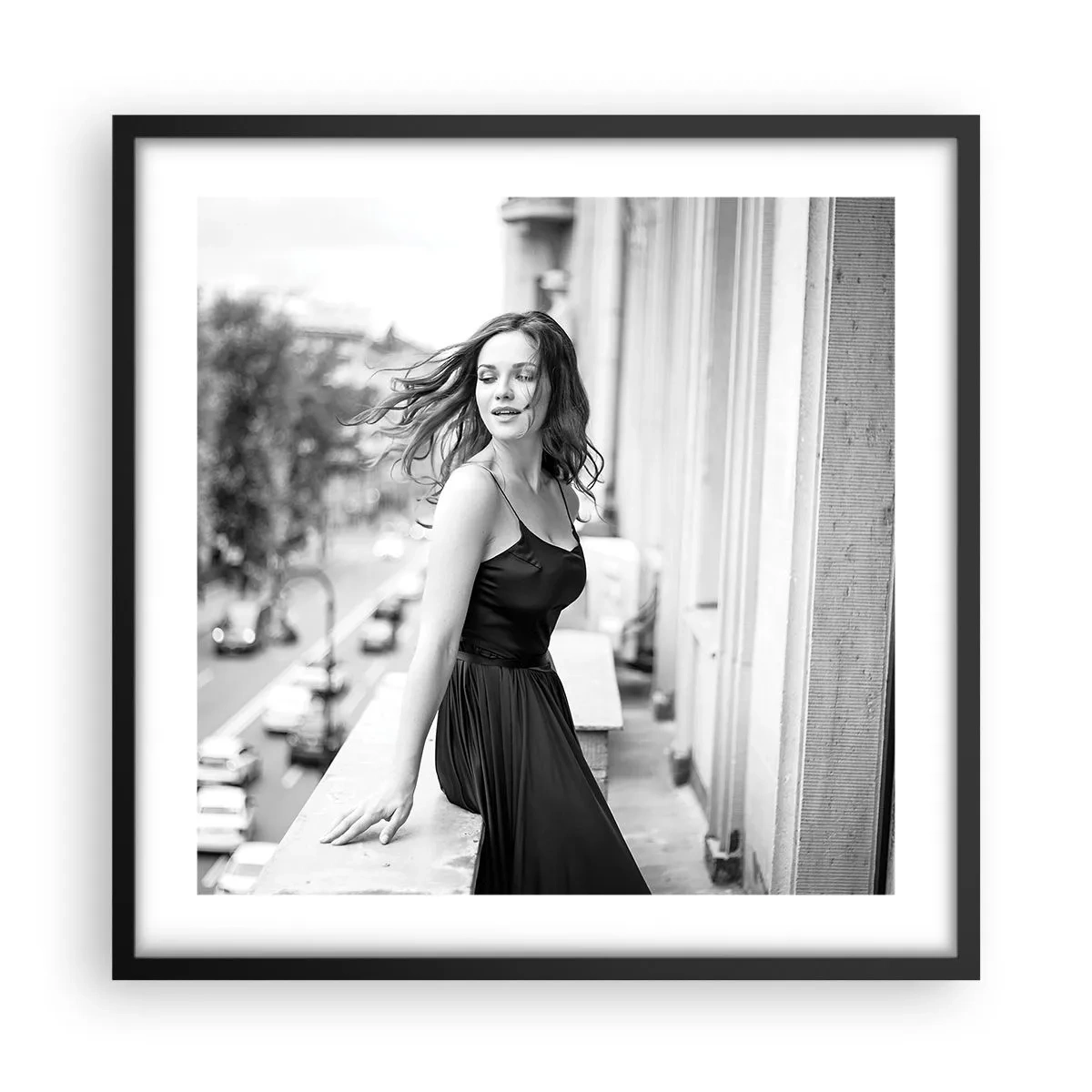 Póster en marco negro - Ciertamente, parisina - 50x50 cm