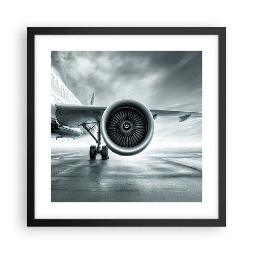 Póster en marco negro - Hay poder - 40x40 cm