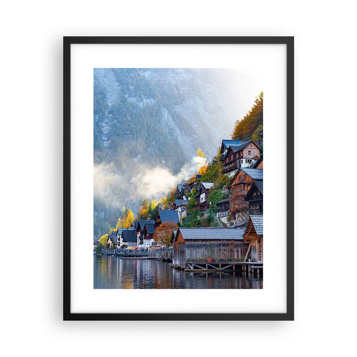 Póster en marco negro - Ambiente alpino - 40x50 cm
