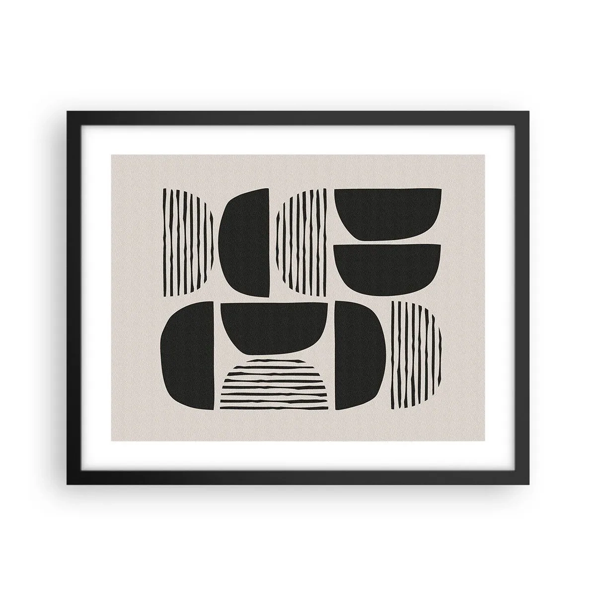 Póster en marco negro - Arreglos a medias - 50x40 cm