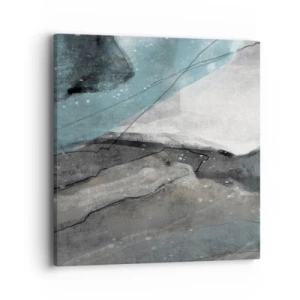 Cuadro sobre lienzo - Impresión de Imagen - Abstracción: rocas y hielo - 40x40 cm