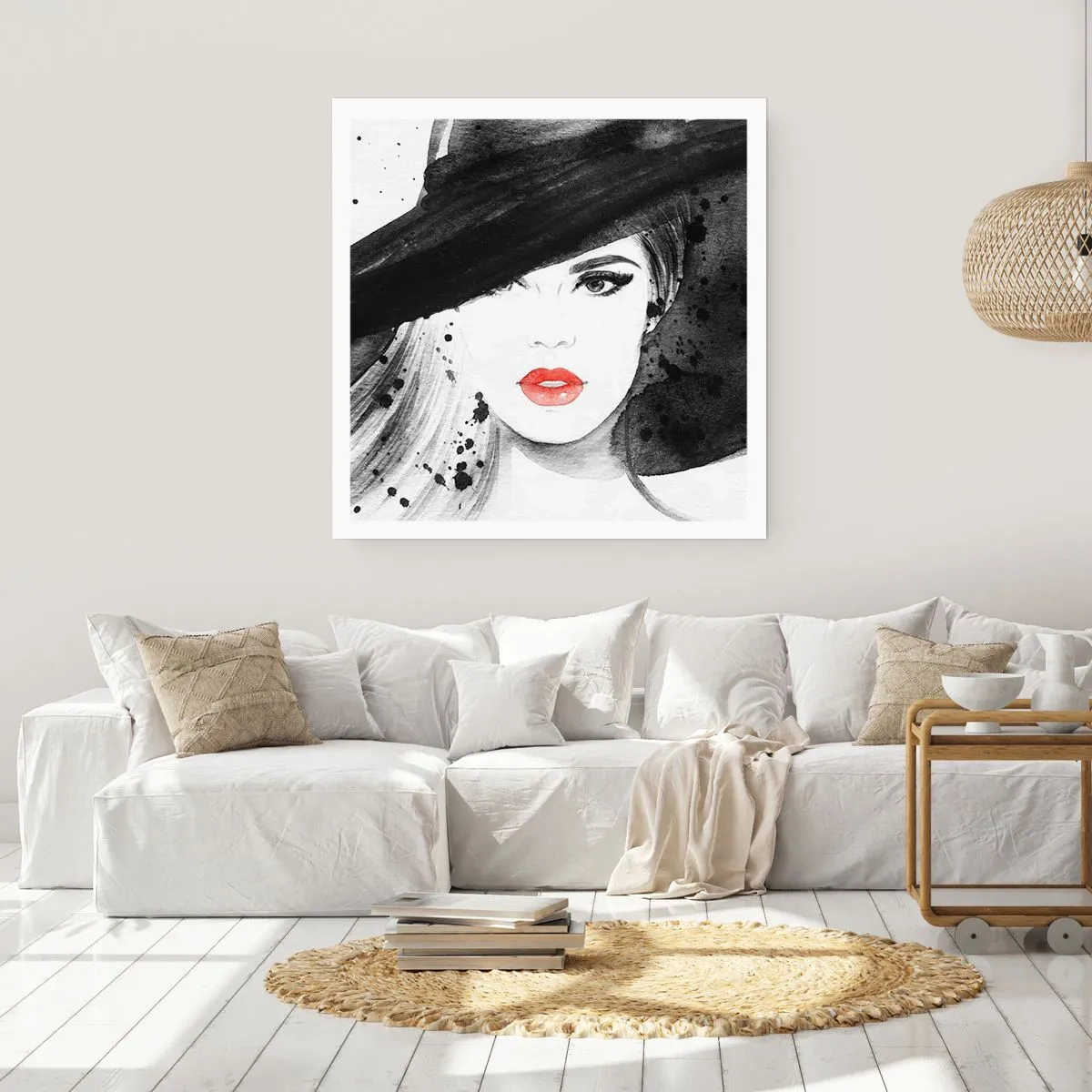 Póster - Dama de negro - 60x60 cm