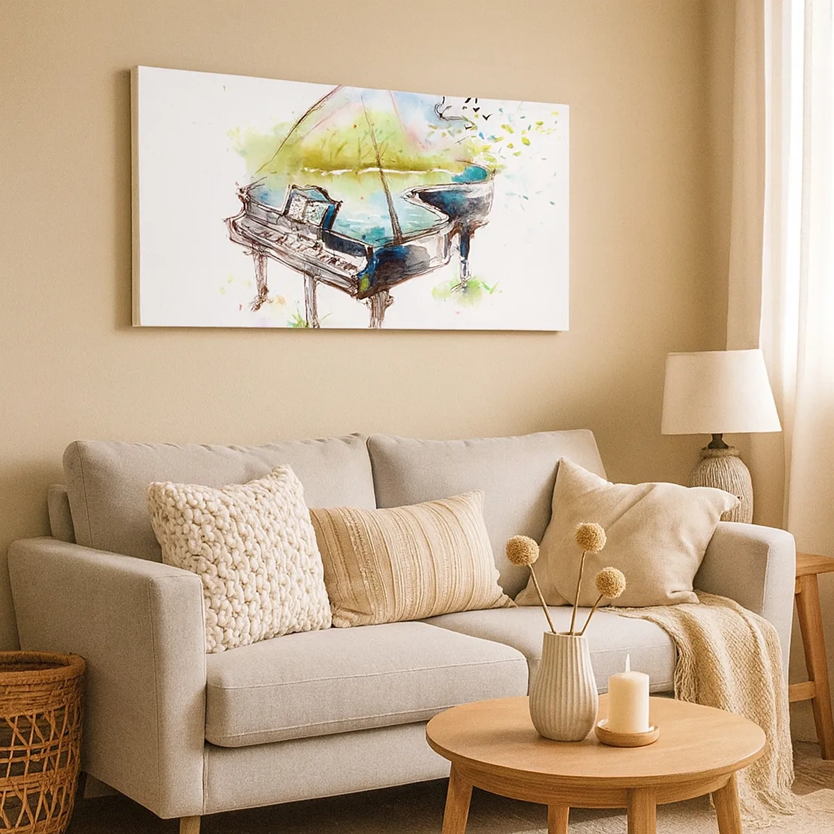 Cuadro sobre lienzo - Impresión de Imagen - Encantado con la música - 30x30 cm