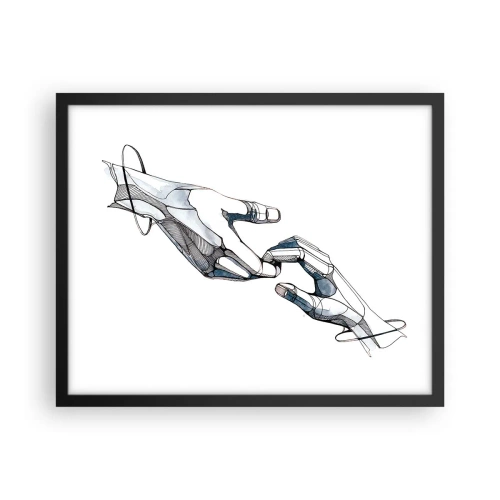 Póster en marco negro - Un buen gesto - 50x40 cm