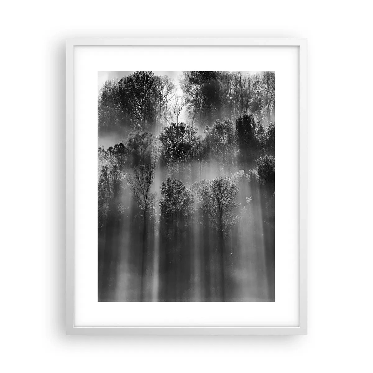 Póster en marco blanco - En los flujos de luz - 40x50 cm