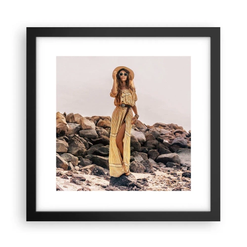 Póster en marco negro - La magia de las piedras - 30x30 cm