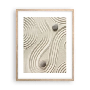 Póster en marco roble claro - Un toque de calidez - 40x50 cm