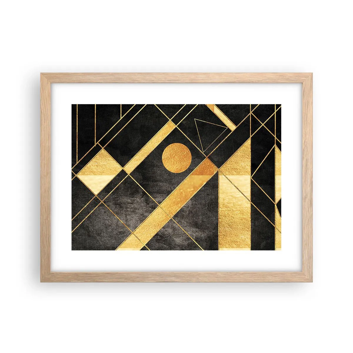 Póster en marco roble claro - Sol del desierto - 40x30 cm