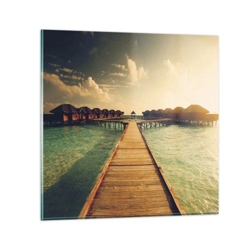 Cuadro sobre vidrio - Impresiones sobre Vidrio - Una cálida invitación - 30x30 cm