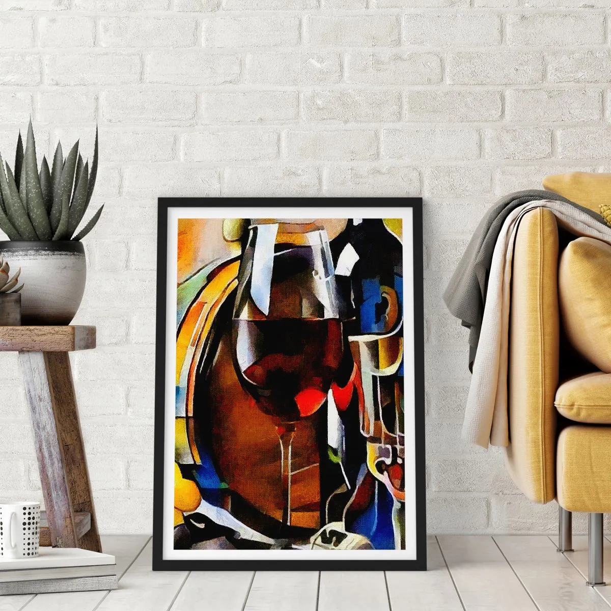 Póster en marco negro - Y el mundo se vuelve más colorido - 40x50 cm