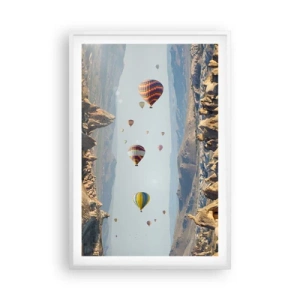 Póster en marco blanco - Aquí todo es posible - 61x91 cm