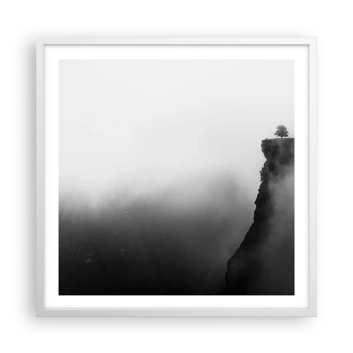 Póster en marco blanco - En el límite del mundo - 60x60 cm