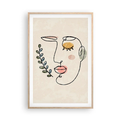 Póster en marco roble claro - Calma encontrada - 61x91 cm