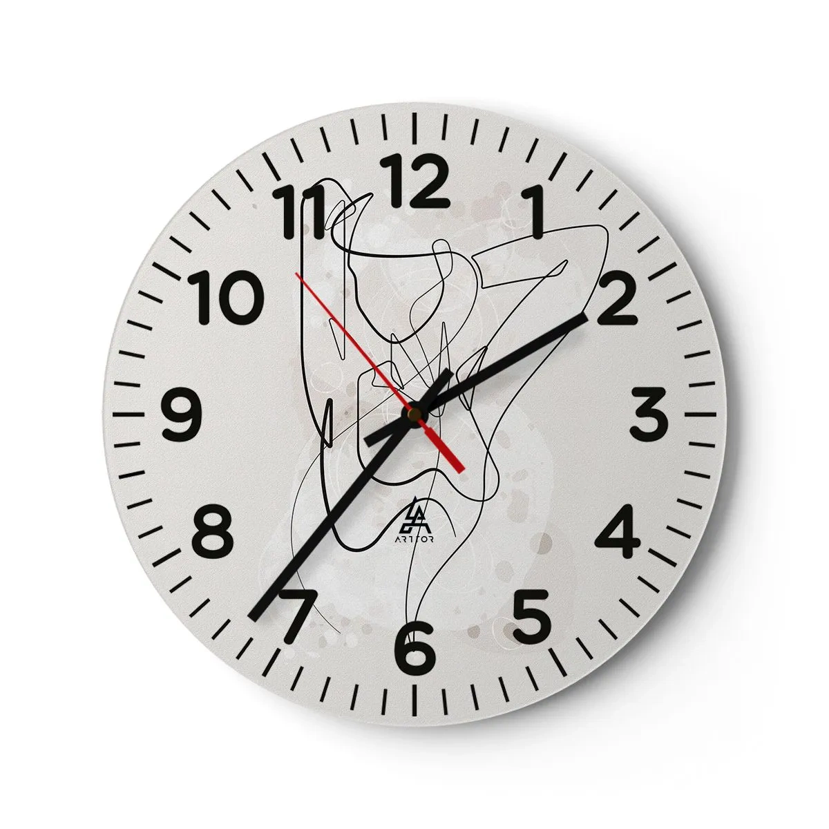 Reloj de pared - Reloj de vidrio - El arte de la seducción - 30x30 cm