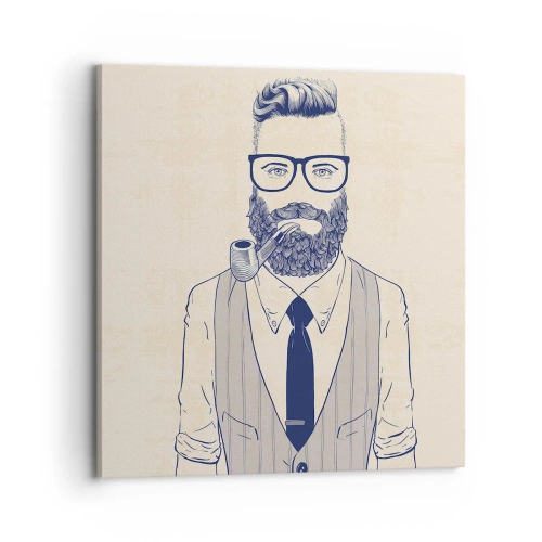 Cuadro sobre lienzo - Impresión de Imagen - Alegre, masculino y a la moda - 70x70 cm