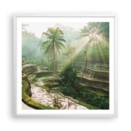 Póster en marco blanco - Crecer bajo el sol - 60x60 cm