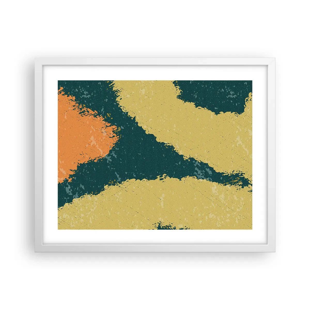 Póster en marco blanco - Abstracción - a cámara lenta - 50x40 cm