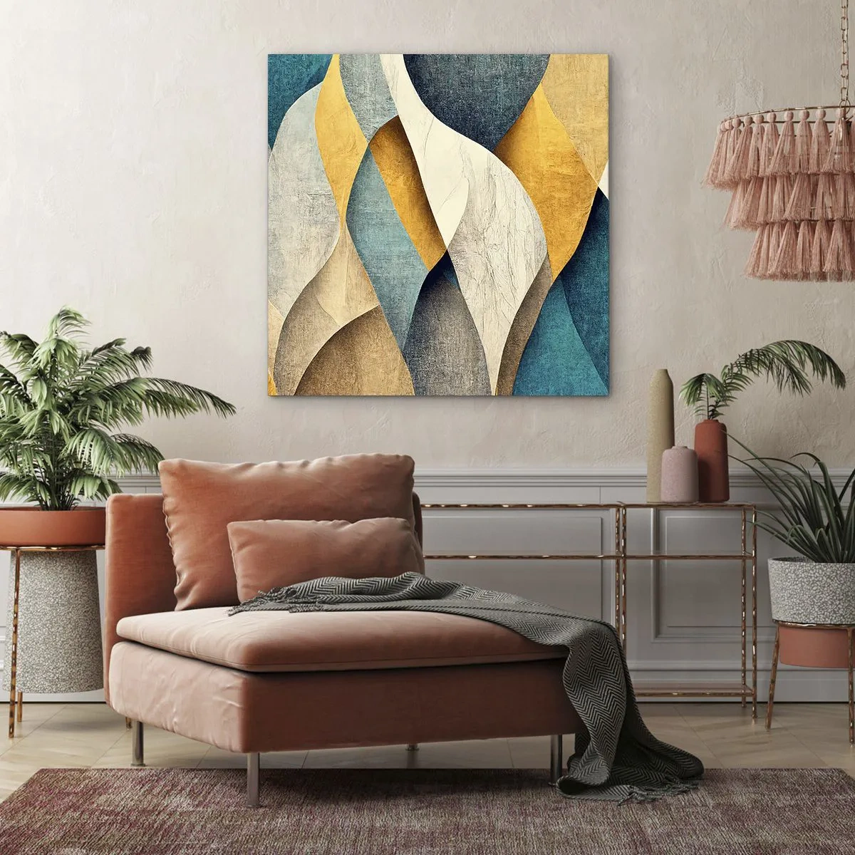 Cuadro sobre lienzo - Impresión de Imagen - Ritmo y ondulación - 30x30 cm
