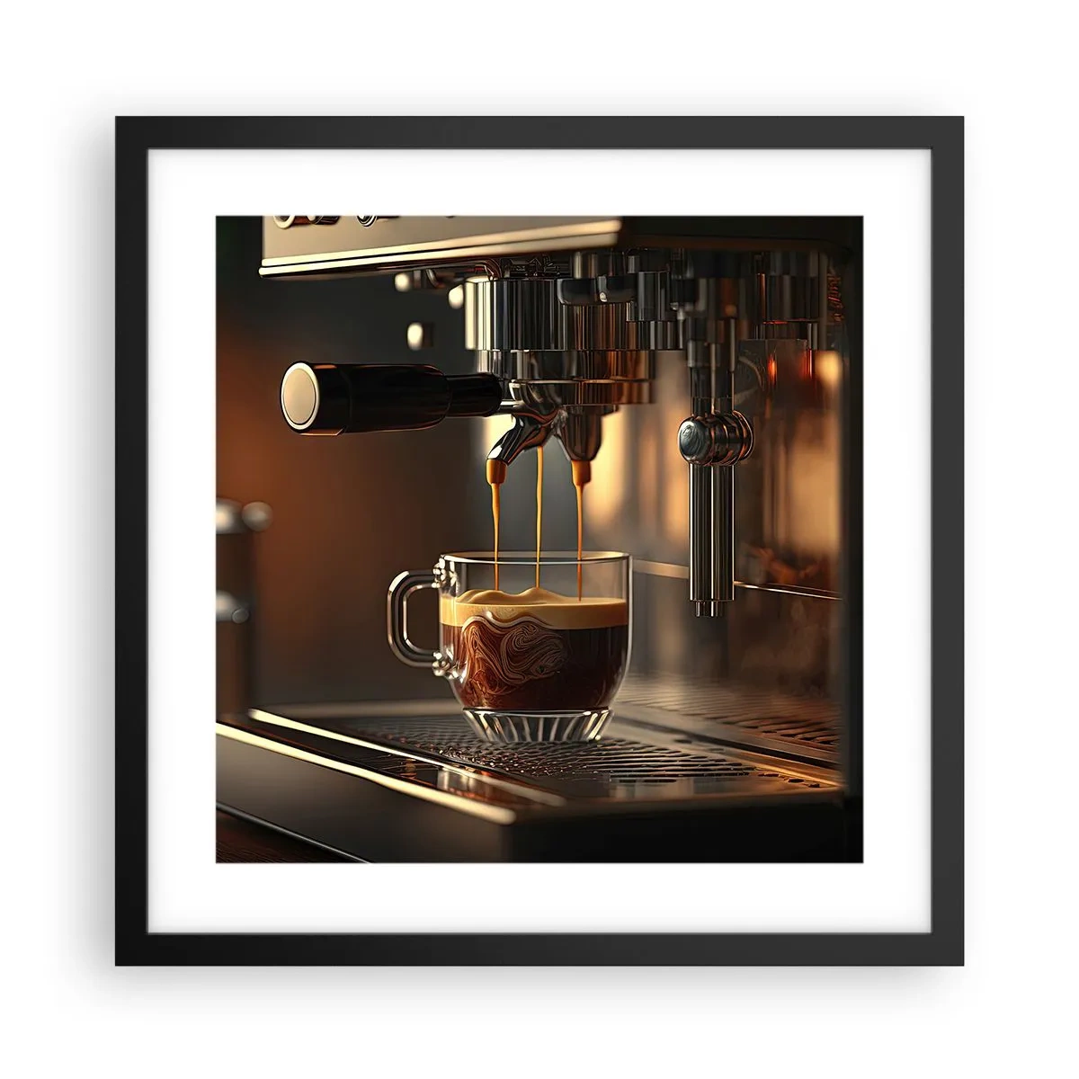 Póster en marco negro - Un brebaje sensual - 40x40 cm