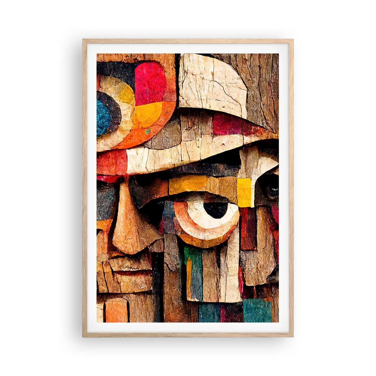 Póster en marco roble claro - Te veo... - 70x100 cm