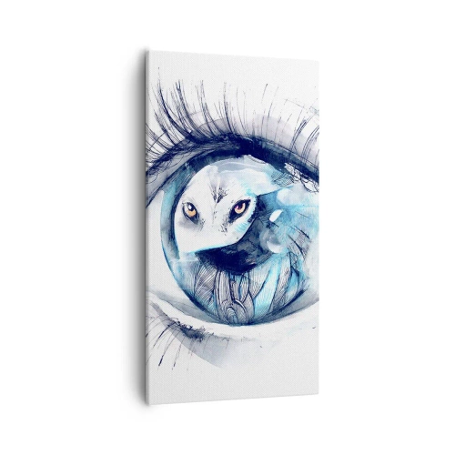 Cuadro sobre lienzo - Impresión de Imagen - Ojo con la naturaleza - 55x100 cm