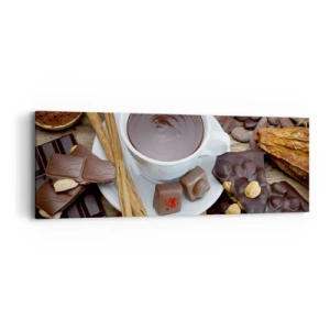 Cuadro sobre lienzo - Impresión de Imagen - Chocolate de ensueño - 90x30 cm