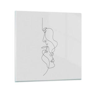 Cuadro sobre vidrio - Impresiones sobre Vidrio - El calor de los deseos lúgubres - 30x30 cm