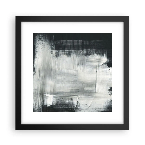 Póster en marco negro - Tejido vertical y horizontal - 30x30 cm