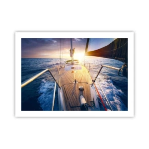 Póster - Corriendo sobre las olas - 70x50 cm