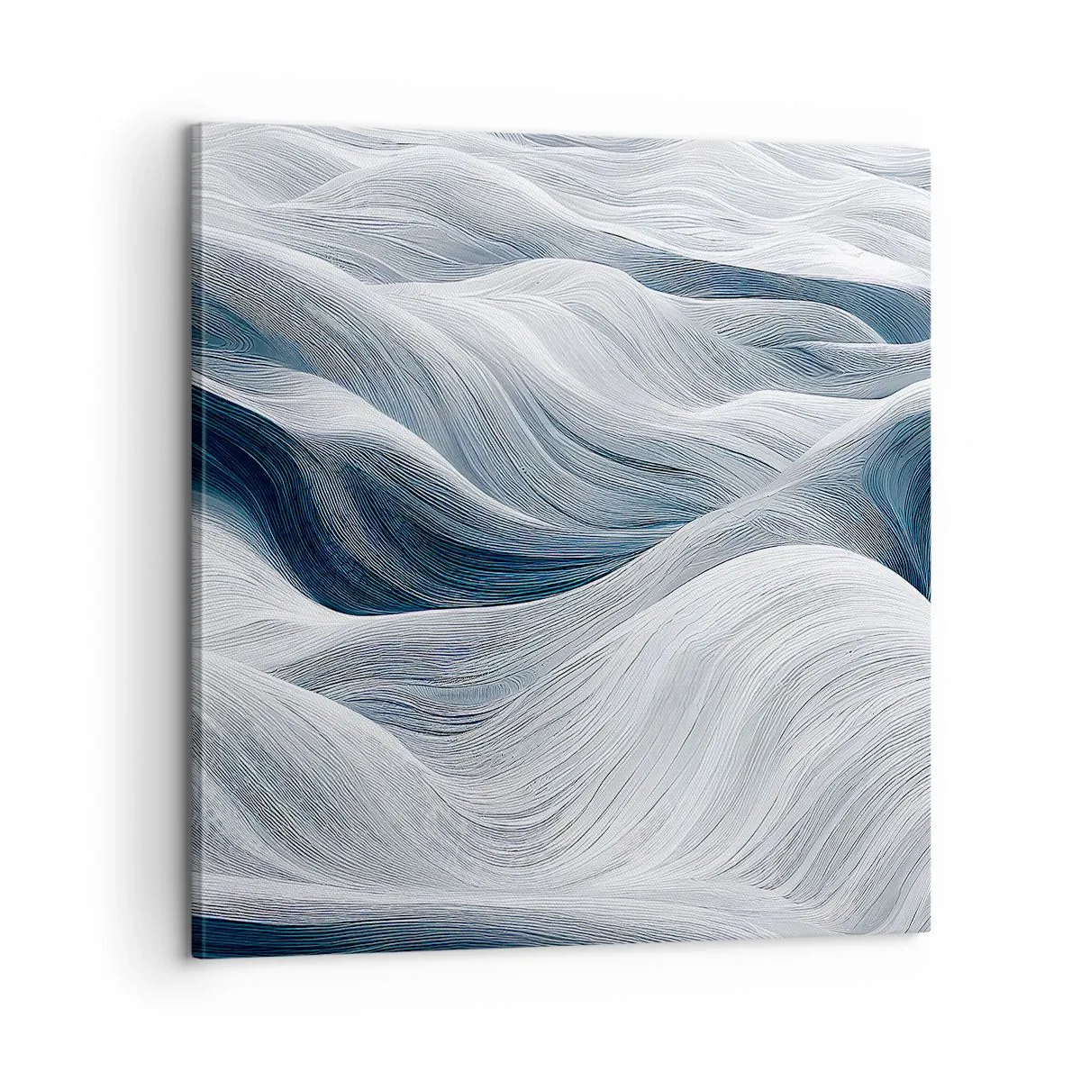 Cuadro sobre lienzo - Impresión de Imagen - Olas blancas y azules - 60x60 cm