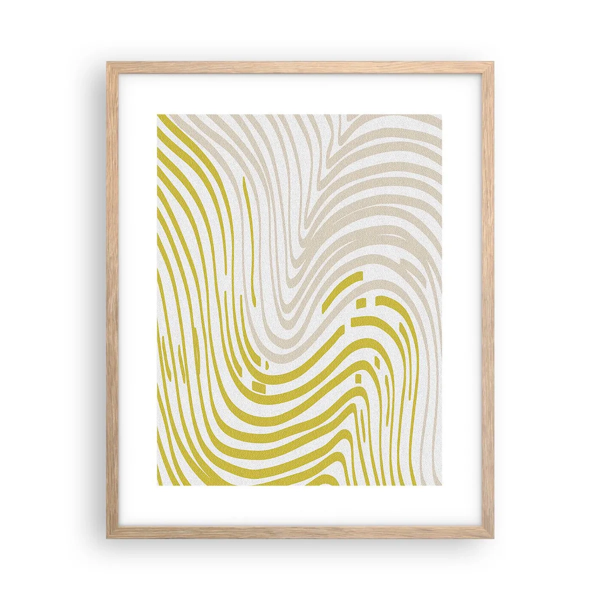 Póster en marco roble claro - Composición curvada - 40x50 cm