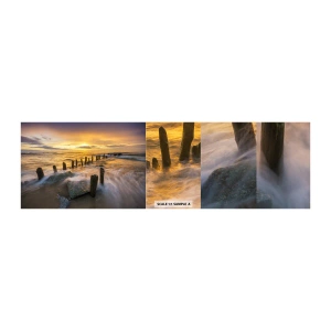 Muestra De Fotomural Standard Eco - La cruda belleza del Báltico - Paisaje, mar Báltico, Playa - 100x30 cm